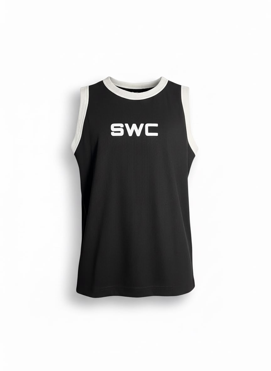 SWC Logo Cookies tank in black